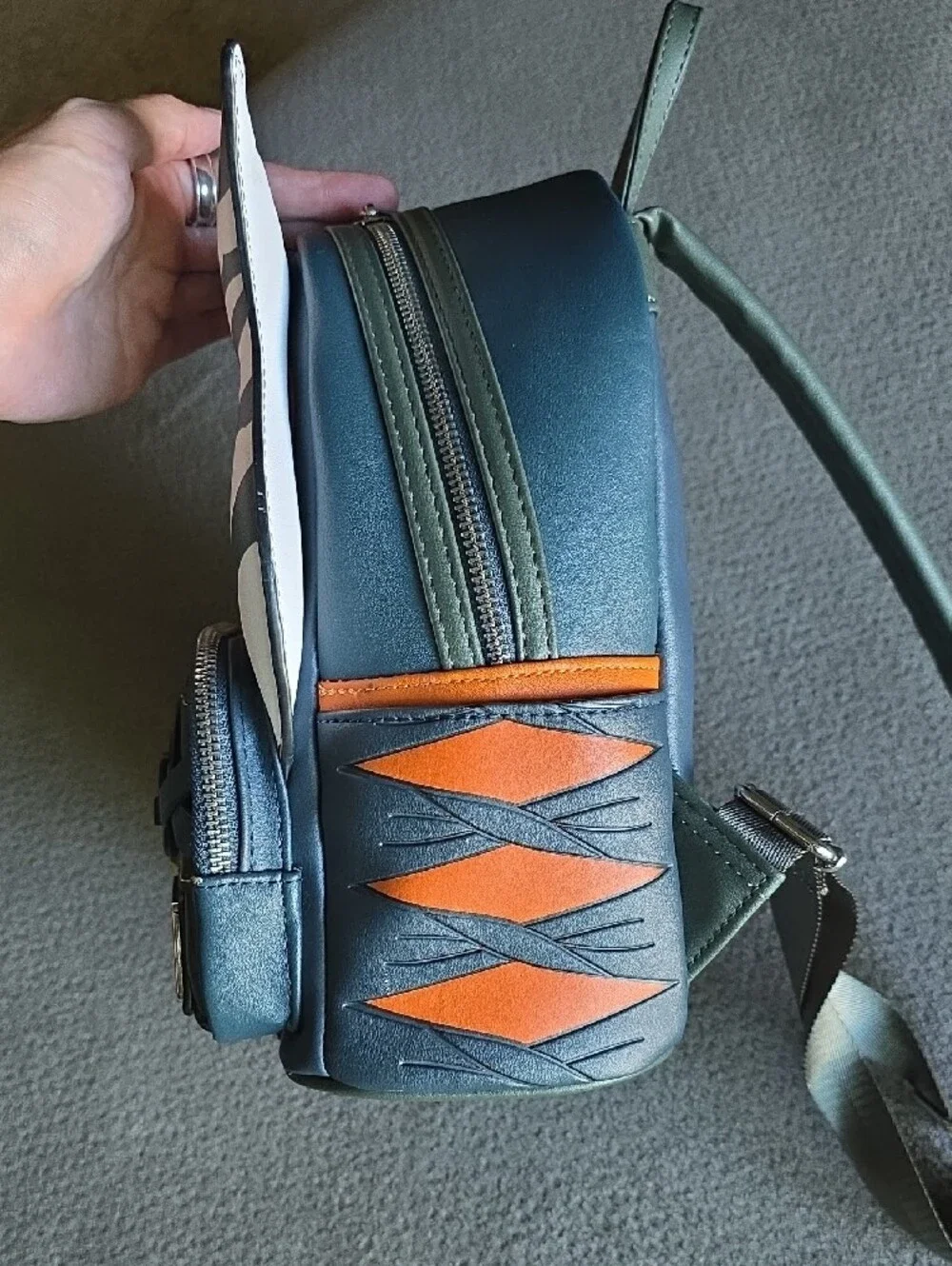 Loungefly Star Wars Ahsoka Tano Mini Backpack - Orange, White, Black, Gold - Picture 3 of 11